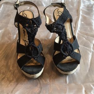 American rag black wedges